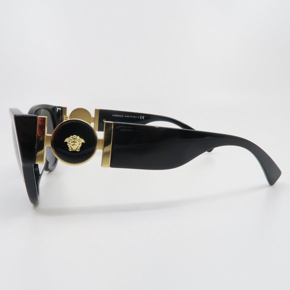 VERSACE MOD 4368A  GB1/87 Cat Eye Shiny Black/Gold - Picture 5 of 6